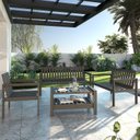 Ver imagem 1 de Conjunto Banco 2 e 3 Lugares Poltrona e Mesa Madeira Maciça Yescasa