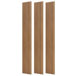 Painel Decorativo Ripado Mdf em Barra 134x250cm (3,35m²) Pa75 Dalla Costa -freijó - 3