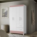 Ver imagem 2 de Guarda Roupas Solteiro 4 Portas 2 Gavetas Mobi