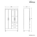 Ver imagem 7 de Guarda Roupas Solteiro 4 Portas 2 Gavetas Mobi Branco/Fosco