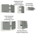 Ver imagem 5 de Armário de Cozinha Completa 260cm Branco Cinza Agata Madesa 02