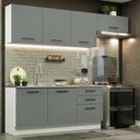 Ver imagem 1 de Armário de Cozinha Completa 260cm Branco Cinza Agata Madesa 02
