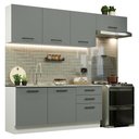 Ver imagem 3 de Armário de Cozinha Completa 260cm Branco Cinza Agata Madesa 02