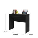 Ver imagem 2 de Escrivaninha Mesa Pc Australia 2 Gavetas Cor Preto - Comprar Moveis em Casa