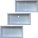 Ver imagem 3 de Kit com 3 Nichos em Porcelanato Banheiro Branco 60x32cm