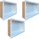 Ver imagem 6 de Kit com 3 Nichos em Porcelanato Banheiro Branco 60x32cm