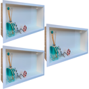 Ver imagem 4 de Kit com 3 Nichos em Porcelanato Banheiro Branco 60x32cm