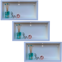 Ver imagem 5 de Kit com 3 Nichos em Porcelanato Banheiro Branco 60x32cm