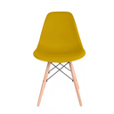 Ver imagem 2 de Cadeira Eames Amarelo Lumi em Polipropileno com Pés de Madeira para Sala de Jantar e Cozinha