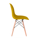 Ver imagem 3 de Cadeira Eames Amarelo Lumi em Polipropileno com Pés de Madeira para Sala de Jantar e Cozinha