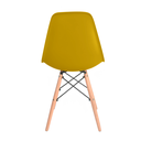 Ver imagem 4 de Cadeira Eames Amarelo Lumi em Polipropileno com Pés de Madeira para Sala de Jantar e Cozinha