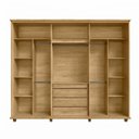 Ver imagem 5 de Guarda-Roupa Casal Reflecta 6 Portas 4 Gavetas com LED Cinamomo Off-White Bélgica