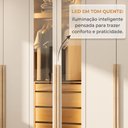 Ver imagem 7 de Guarda-Roupa Casal Reflecta 6 Portas 4 Gavetas com LED Cinamomo Off-White Bélgica