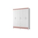 Ver imagem 6 de Guarda-Roupa Casal 6 Portas 2 Gavetas Mobi Branco