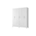 Ver imagem 5 de Guarda Roupas Casal 6 Portas 2 Gavetas Mobi Branco/Fosco