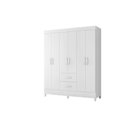 Ver imagem 2 de Guarda-Roupa Casal 6 Portas 2 Gavetas Mobi Branco