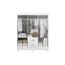Ver imagem 4 de Guarda Roupas Casal 6 Portas 2 Gavetas Mobi Branco/Fosco