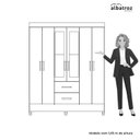 Ver mais imagens de Guarda-Roupa Casal 6 Portas 2 Gavetas Mobi Branco