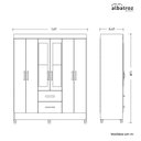 Ver imagem 7 de Guarda Roupas Casal 6 Portas 2 Gavetas Mobi Branco/Fosco