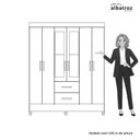 Ver mais imagens de Guarda Roupas Casal 6 Portas 2 Gavetas Mobi Branco/Fosco