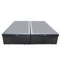 Ver imagem 1 de Cama Box Baú Casal Bipartido Sintético Cinza Com Pistão A Gás