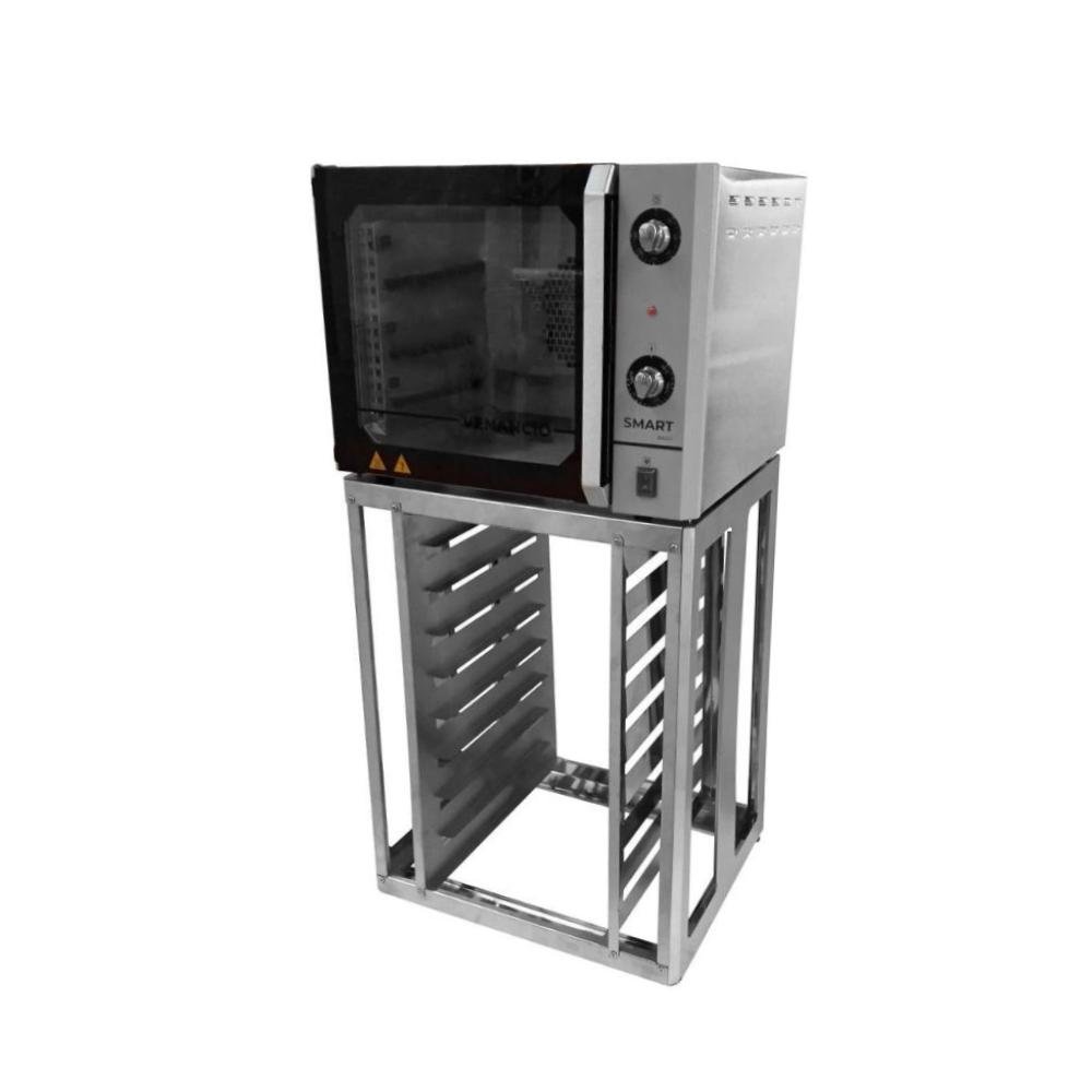 Kit Forno Turbo Eletrico Convector Smart Basics Fcsb4ein Inox 220V + Bancada Cfcs - Venancio - 1