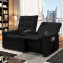 Ver imagem 2 de Poltrona do Papai Reclinável Cinema 2 Lugares Manual Baú Usb Haifa F05 Facto Preto - Lyam Decor