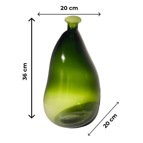 Vaso em Vidro Verde 36x20 Cm Mart - 2