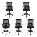 Ver imagem 1 de Kit 5 Cadeiras Escritório Diretor Ergonômico NR17 Tela Mesh Tóquio 3329