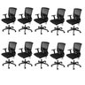 Kit 10 Cadeiras Escritório Diretor Ergonômico NR17 Tela Mesh Tóquio 3329 - 1