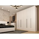 Ver imagem 1 de Quarto de Casal Roupeiro 6 Portas Portugal, Cama Casal, Cabeceira e Cômoda 5 Gavetas Branco/Neve