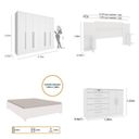 Ver imagem 3 de Quarto de Casal Roupeiro 6 Portas Portugal, Cama Casal, Cabeceira e Cômoda 5 Gavetas