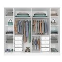 Ver imagem 4 de Quarto de Casal Roupeiro 6 Portas Portugal, Cama Casal, Cabeceira e Cômoda 5 Gavetas Branco/Neve