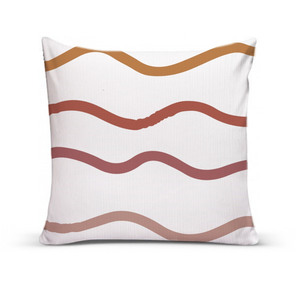 Almofada Para Sofá Sala Cheia 40x40 Linhas Coloridas Boho:Branco