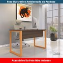 Ver imagem 2 de Mesa Escritório P25 Tub Pandin 170 Cm (larg) X 70 Cm (prof) Tampo Mdp Walnut Pé Aço Tubular