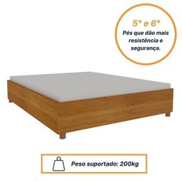 Quarto de Casal Roupeiro 6 Portas Portugal, Cama Casal, Cabeceira e Cômoda 5 Gavetas - 16