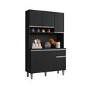 Ver imagem 3 de Cozinha Compacta Márcia 105cm Preto Ajl Móveis