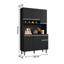 Ver imagem 2 de Cozinha Compacta Márcia 105cm Preto Ajl Móveis