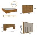Ver imagem 3 de Quarto de Casal Roupeiro 6 Portas Portugal, Cama Casal, Cabeceira e Cômoda 5 Gavetas