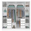 Ver imagem 4 de Quarto de Casal Roupeiro 6 Portas Portugal com Pés, Cama Casal, Cabeceira e Cômoda 5 Gavetas