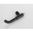 Ver imagem 3 de Torneira de Banheiro Lavatório Lavabo de Parede Redonda Black Preto Luxo Metal Premium