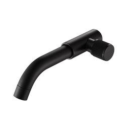 Torneira de Banheiro Lavatório Lavabo de Parede Redonda Black Preto Luxo Metal Premium - 1