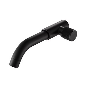 Torneira de Banheiro Lavatório Lavabo de Parede Redonda Black Preto Luxo Metal Premium