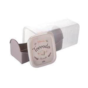 Porta Torradas e Biscoitos 2 em 1 Incluso Bandeja interna para Servir - Plasútil