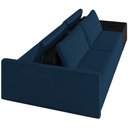 Ver imagem 7 de Sofá Ilha Modular para Sala 252cm com Puff Dublin K01 Veludo Azul Marinho e Sintético Preto - Lyam D
