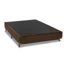 Ver imagem 2 de Cama Box Casal Marrom Sintético + Colchão Molas Bonnel 1,38 X 1,88 X 48 Cm