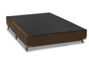 Ver imagem 2 de Cama Box Casal Marrom Sintético + Colchão Molas Bonnel 1,38 X 1,88 X 48 Cm