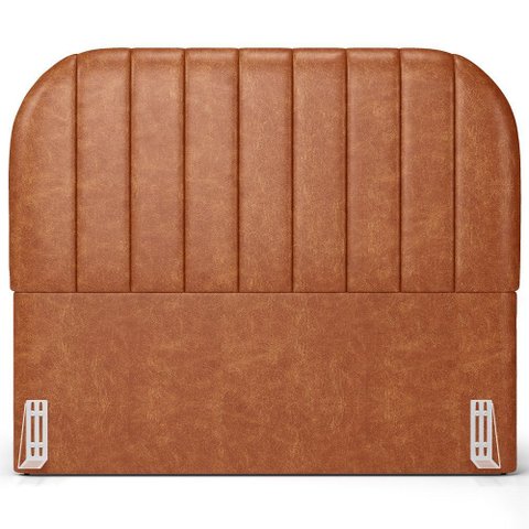 Cabeceira Cama Box Casal Estofada Orgânica 140cm Alice W01 Couríssimo Camel - Lyam Decor