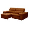 Sofa Retratil Reclinavel 2 Lugares 2,60m Crystal Veludo Laranjado Lansofbr Lansof Brasil - 2