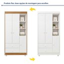 Ver imagem 6 de Quarto de Bebê Guarda Roupa 3 Portas e Cômoda 100% MDF Nina